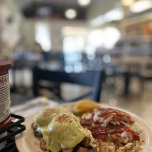 a plate of food on a table