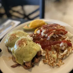 a plate of food on a table