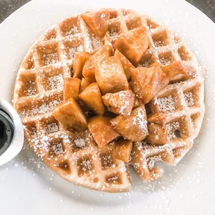 Apple cinnamon waffle