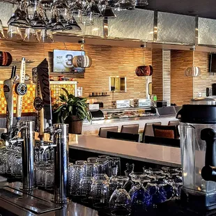 the bar area of a restaurant