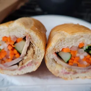 Lunch take-out fr @Bella Banh Mi Cafe; 10/5/2022. Hana hou, Our Usual Banh Mi *Saigon Special* Sandwich 4 the both of us today. Ty David!