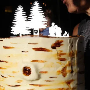 a birch tree cake