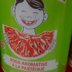 Watermelon soda. Actually made by a Cuban heritage soda company in Miami but seems to be a Brazilian flavor and marketing