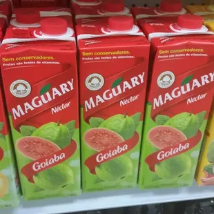 a display of a variety of juices