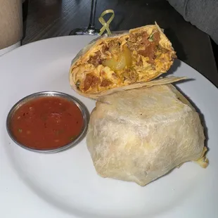 Breakfast Burrito with Chorizo