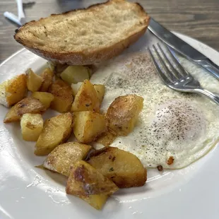 Eggs and potatoes.