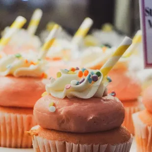 cupcakes on display