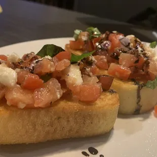 Bruschetta, very good.