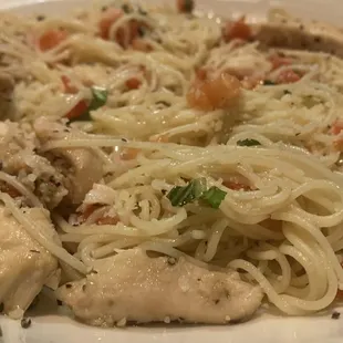 Capellini Al Fresco with Chicken, very good.