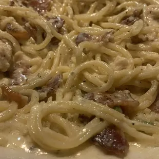 Pasta Carbonara with Chicken, delicious!