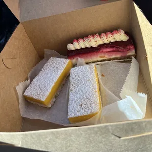 The lemon bars are the best I've had! The other bar was really good as well.
