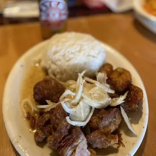 a plate of food on a table