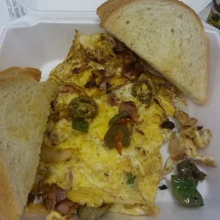 Everthing omelet. Only $5.50 after tax.