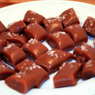 Creamy caramels accented with sea salt