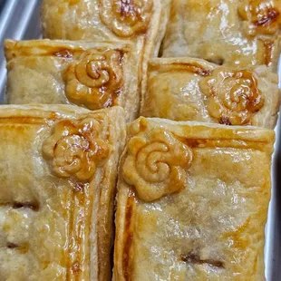 Guava pastelitos (strudel). Delicious puff pastries filled with guava, strawberry or coconut.