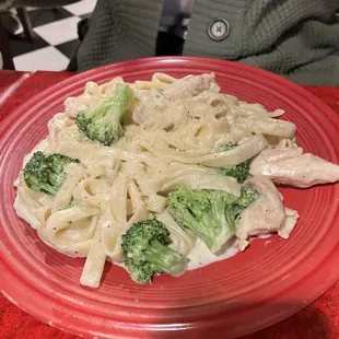 Alfredo with chicken and broccoli