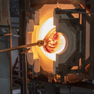 Hand blown glass created