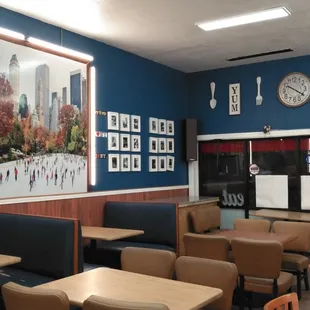 The interior of the restaurant/store feels, and is, roomy.