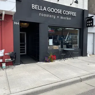 Exterior of coffee shop