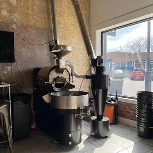 Roaster in front of the store.