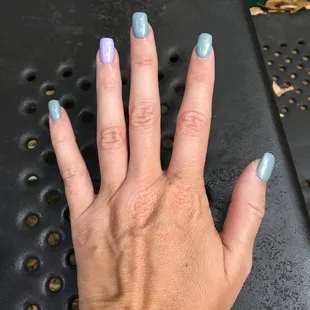 Powder gel enhancements done by Cai.