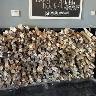 Wood for the pizza oven