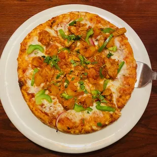 Chicken vindaloo pizza