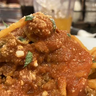 Spaghetti with meatballs