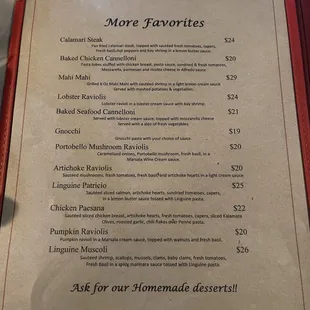 Updated menu July 2023