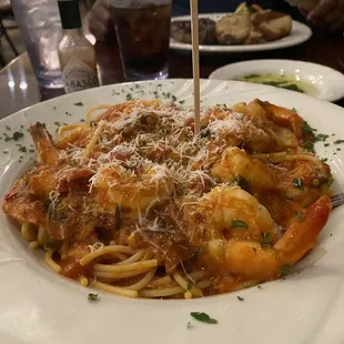 Shrimp Fria Diablo (extra, extra, extra spicy- I prefer it this spicy).  The Chef never disappoints my request for extra, extra,extra spicy