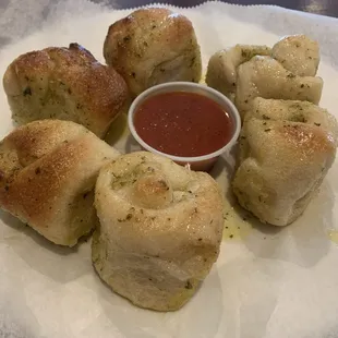 Garlic knots. Good.