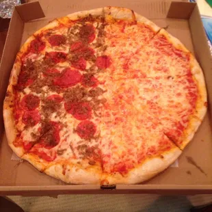 I asked for half sausage, half pepperoni this is what I get. #seriously