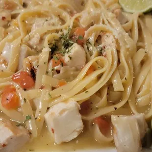Limoncello pasta with chicken