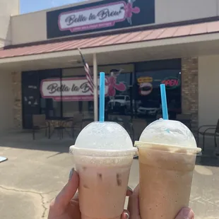 nitro frappe (right) and nitro with cloud foam (left)