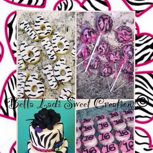 a collage of zebra print