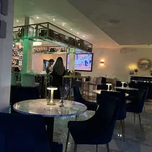 The inside area of the lounge.