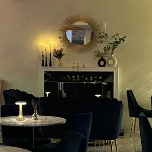 The inside lounge where they only allow a group to sit.