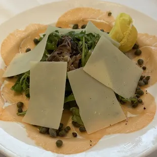 a plate of food on a table