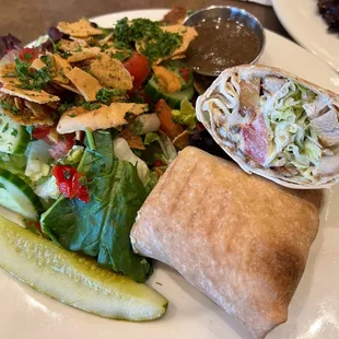 Chicken Shawarmah Sandwich with Fattoush Salad