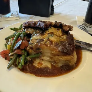 Mascarpone stuffed pork chop