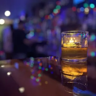 Knob Creek with a single rock to finish the night at the bar.