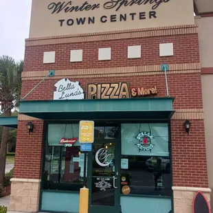 the front of the restaurant