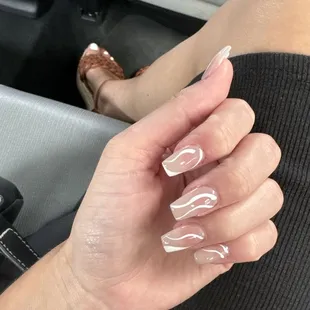 Acrylic full set with design