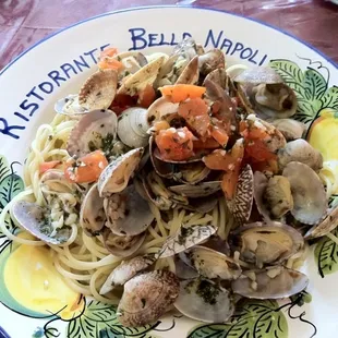 Seafood over pasta - amazing