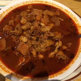 The Menudo is delicious Hot and Spicy