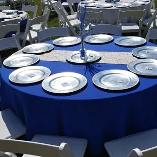 We carry all different color linens and custom textures. Just remember to at least plan ahead to make sure they are in stock.