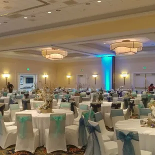 Let us cover your hotel banquet chairs with our variety of chair covers &amp; sashes.