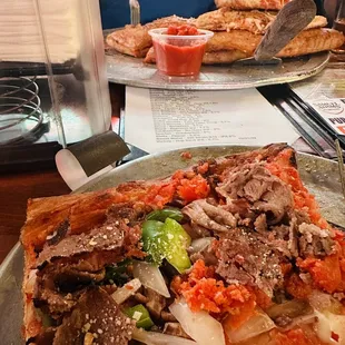 Philly Steak, Bacon, Green Peppers, Onions, &amp; Mushrooms!....Thumbs Up!!