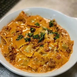 Meat raviolis