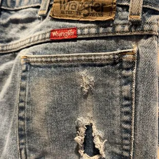 Nice selection of vintage Levi and Wrangler jeans